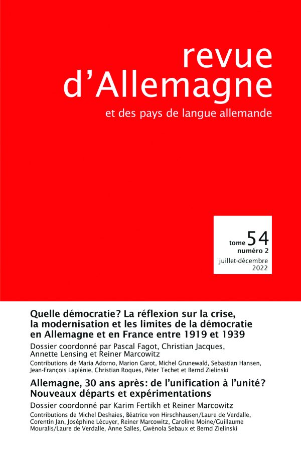 Revue d'Allemagne et des pays de langue allemande