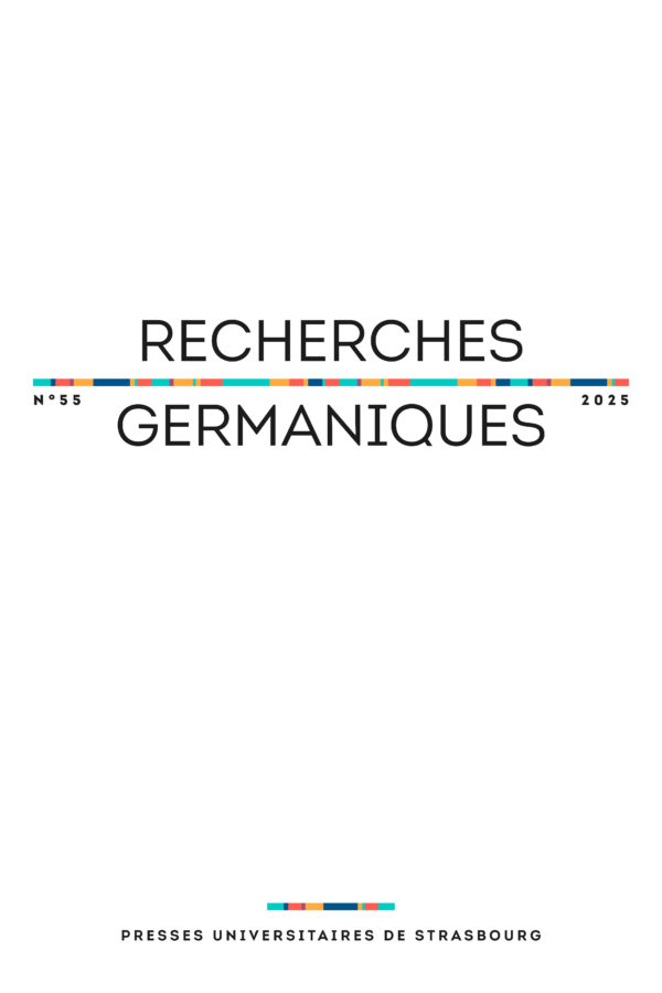 Recherches germaniques n° 55/2025 - Varia
