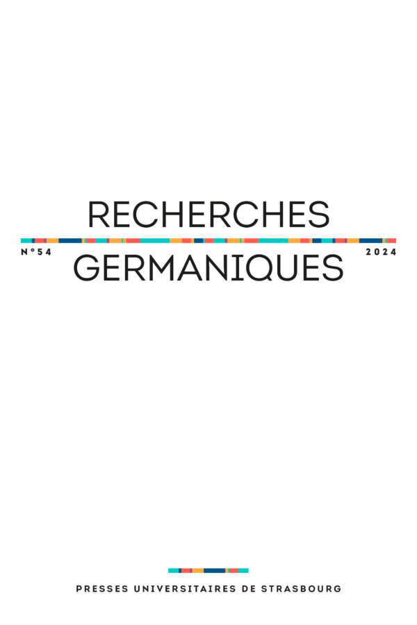 Recherches germaniques n° 54/2024 - Varia